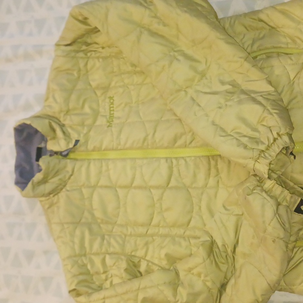 Marmot Quilted Lemon-Lime Puffer Jacket womens size M
